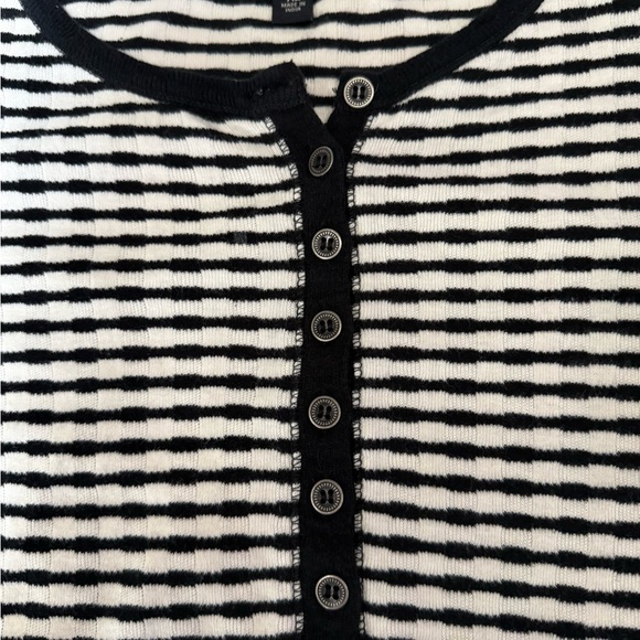 Lucky Brand Black and White Button Down Shirt - Picture 3 of 7